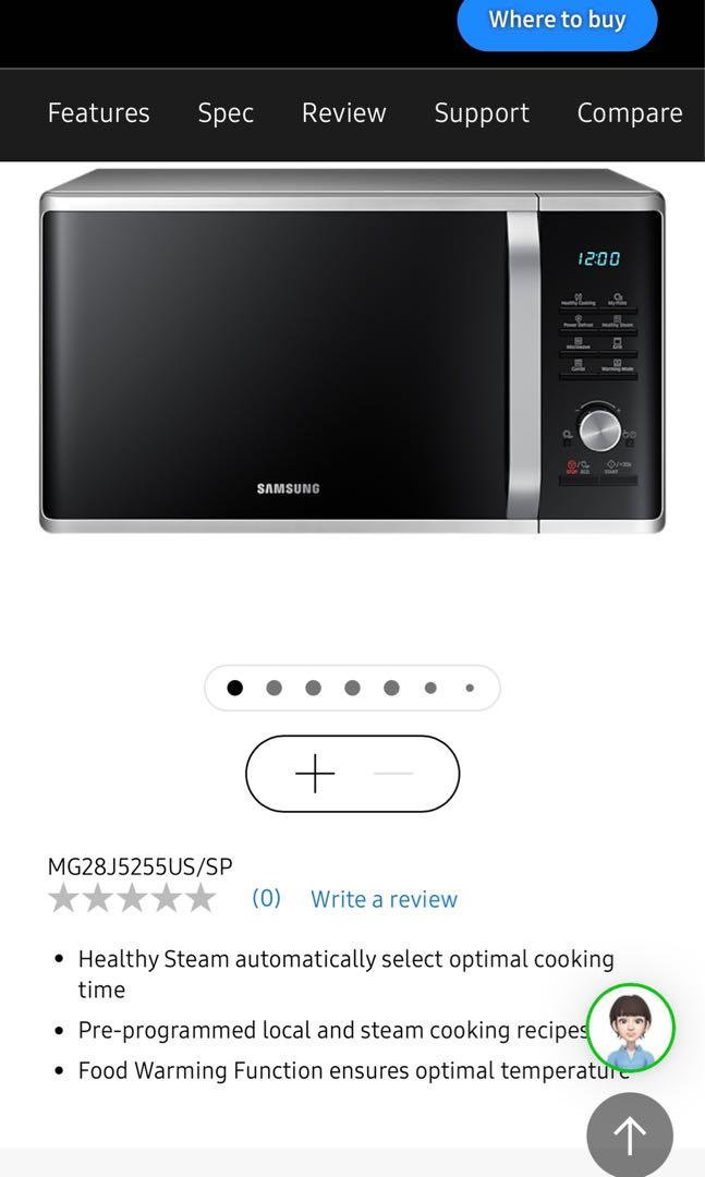 28L Samsung Healthy Steam Grill Microwave Oven, TV \u0026 Home Appliances,  Kitchen Appliances, Ovens \u0026 Toasters on Carousell