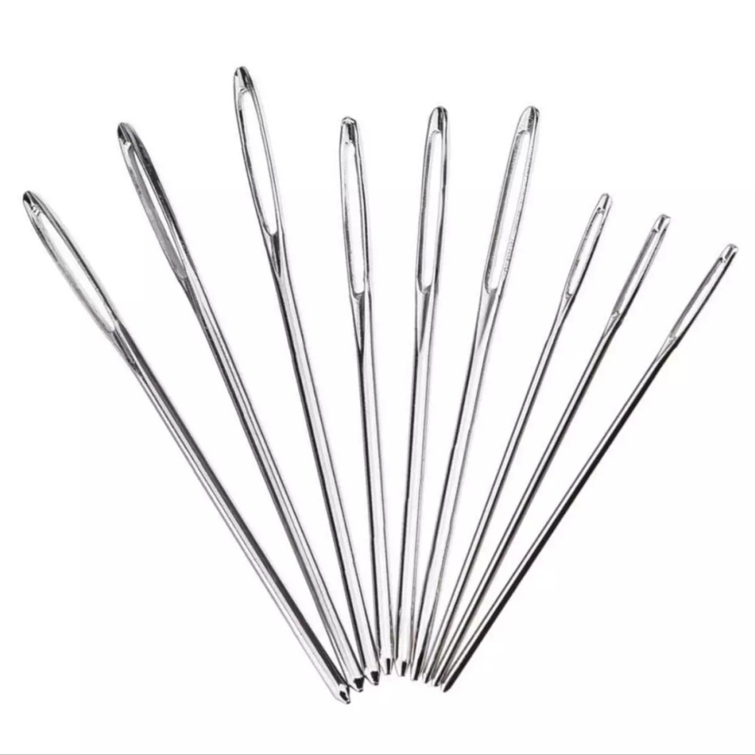 9 pieces of stainless steel needles stitch knitting crochet kit, Hobbies