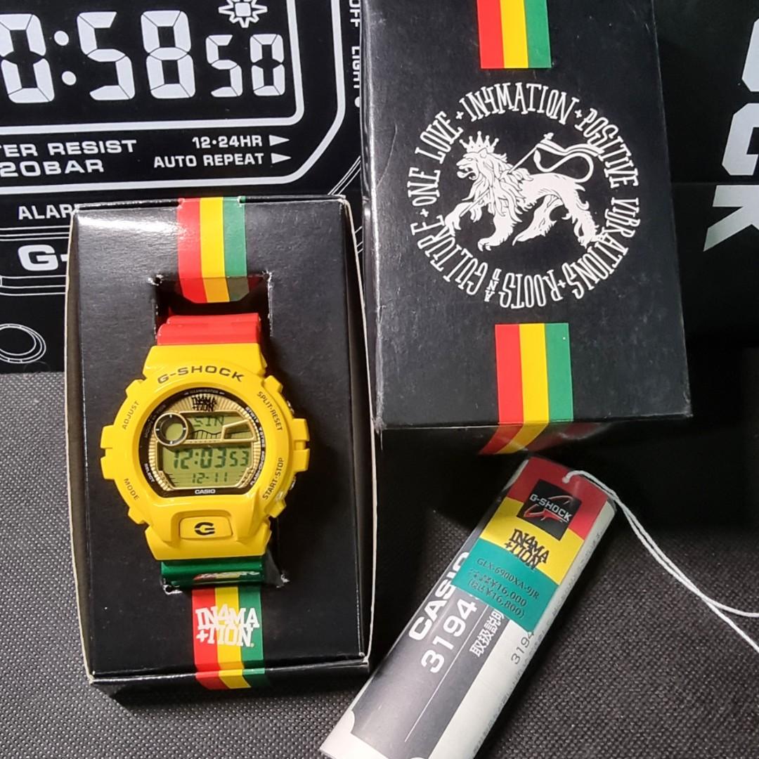 Authentic CASIO G SHOCK GSHOCK x GLX 6900XA 9JR BRAND NEW NOS RARE GLX RASTA AUTHENTIC SET GIVE ME YOUR VERY BEST OFFER