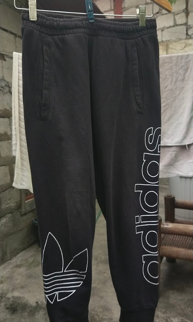Adidas large logo joggers best sale