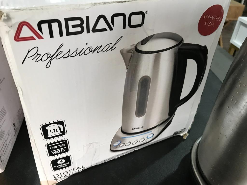 Ambiano Stainless Cordless Kettle, TV & Home Appliances, Kitchen