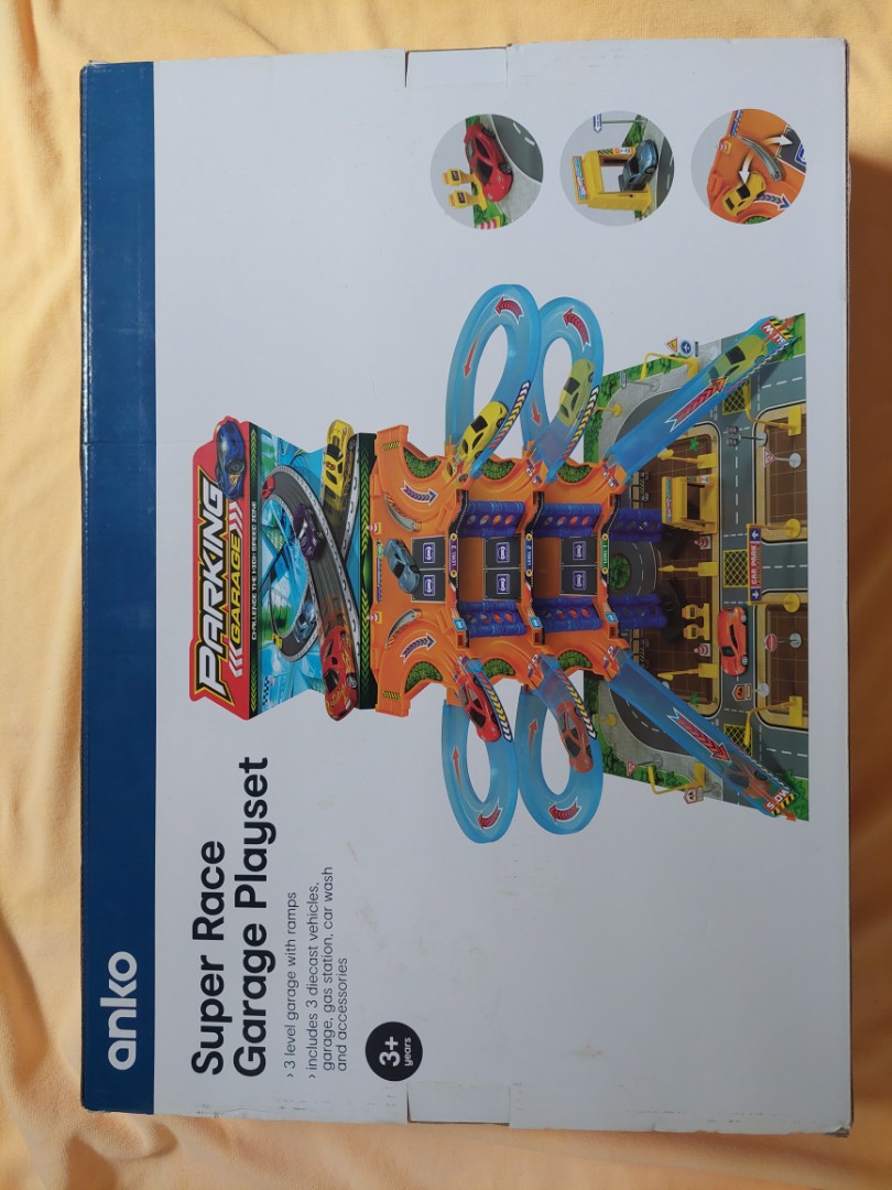 Anko Super Race Garage Playset Car Rare