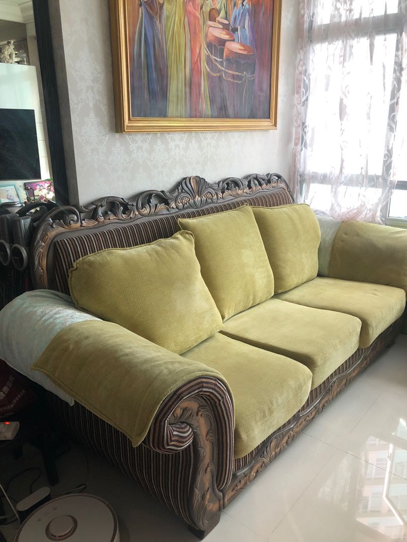 Baroque Sofa 2.5m Bulky, Furniture & Home Living, Furniture, Sofas on