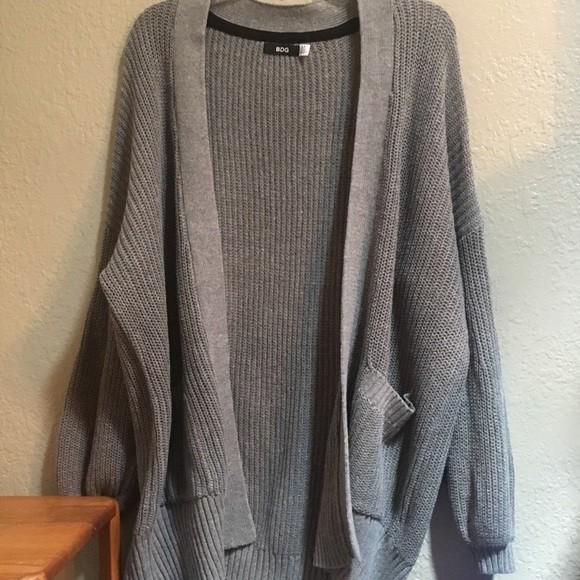 BDG Charlie Dolman cardigan grey