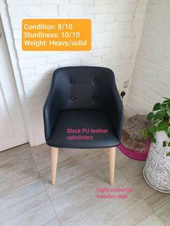 Black PU Leather Chair