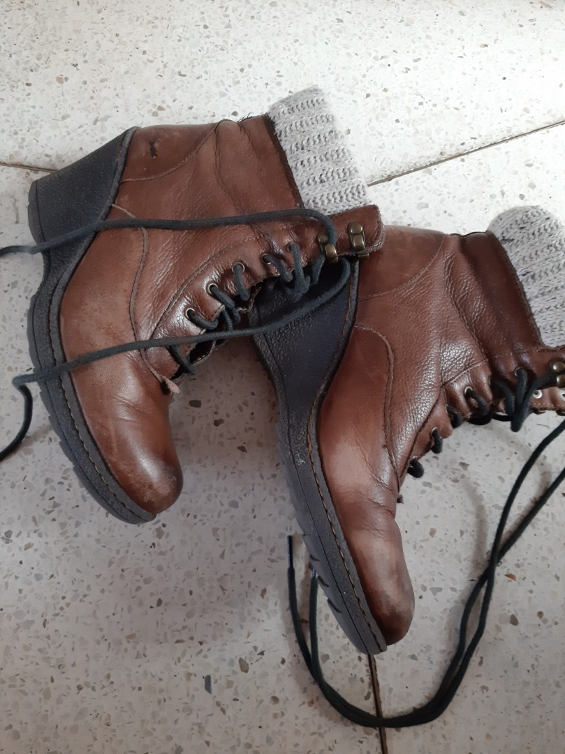boc leather booties