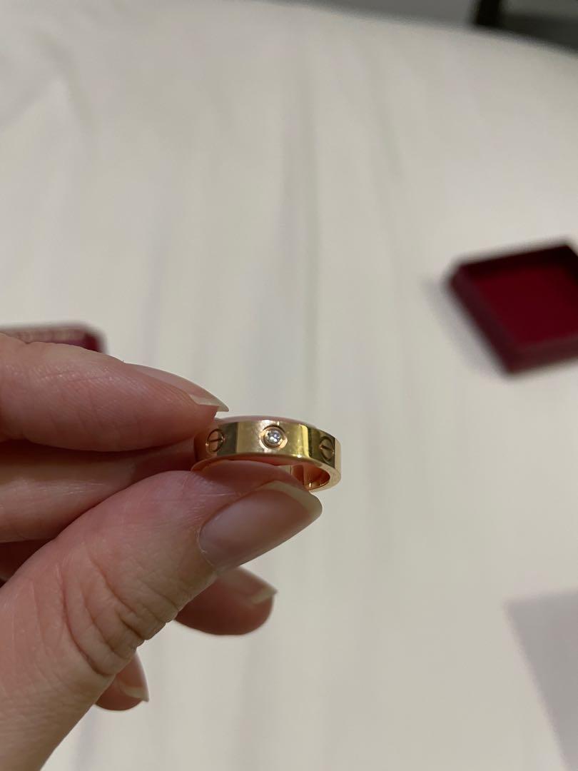 Cartier thin love cheap ring