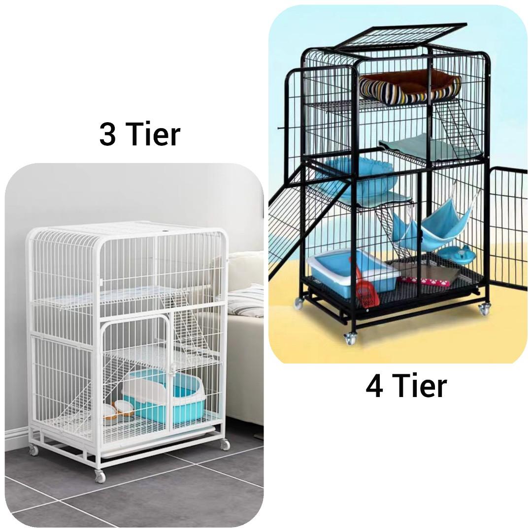 Cat cage with litter tray discount