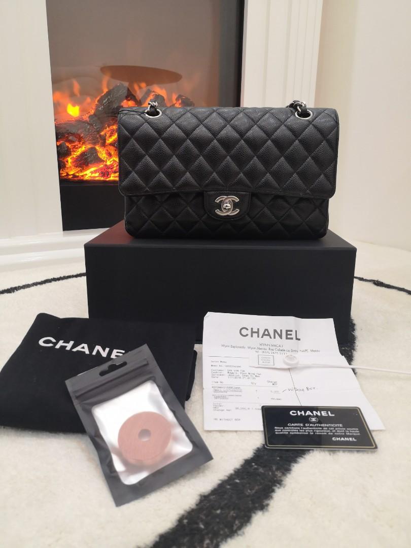 Chanel medium flap black clearance