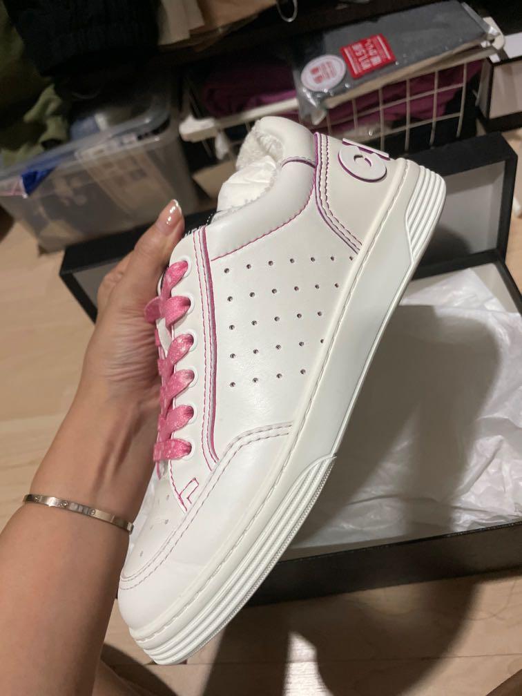 Chanel White Pink Sneaker