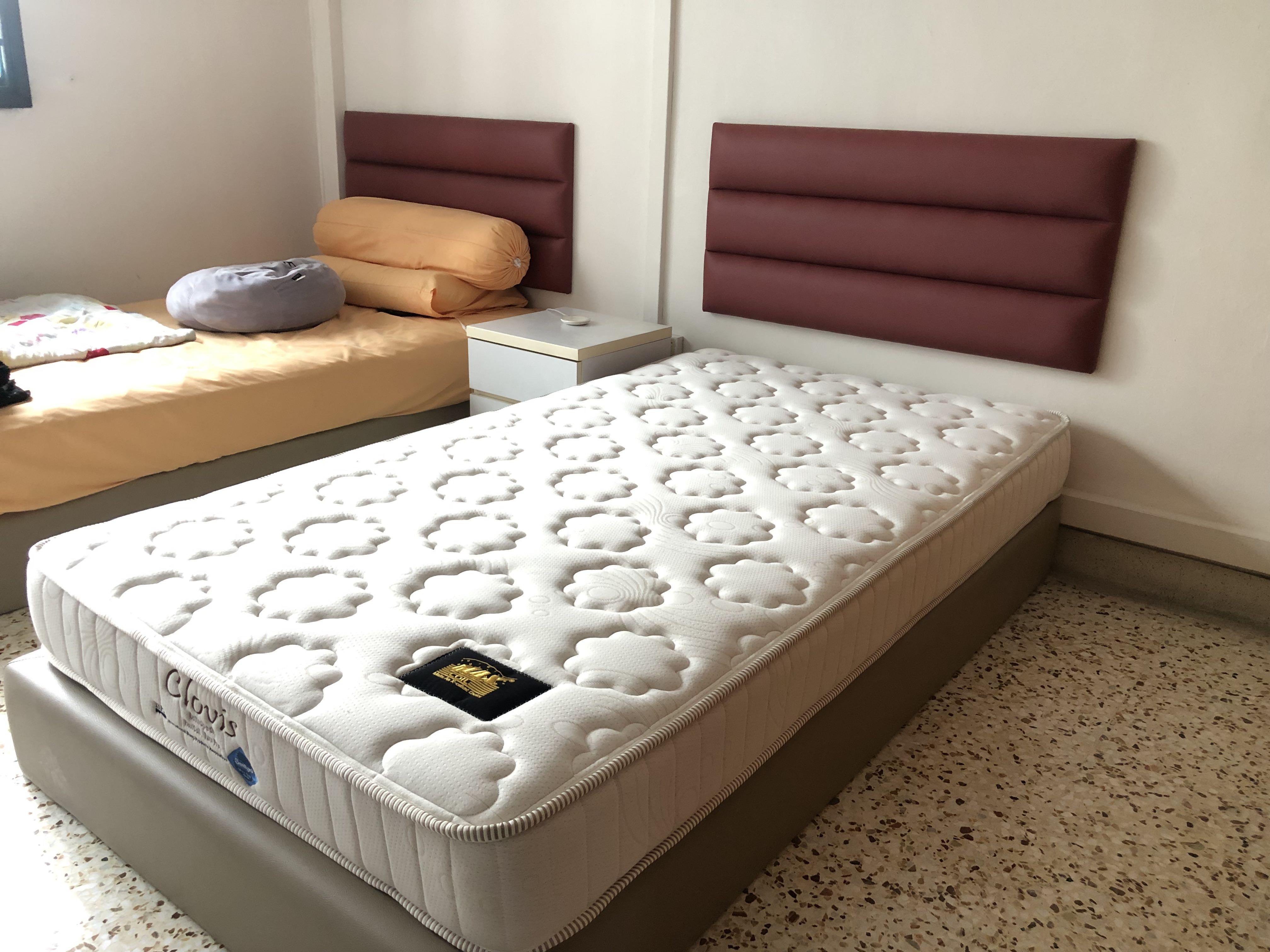 Clovis Mattress with Bed Frame, Furniture & Home Living, Furniture, Bed