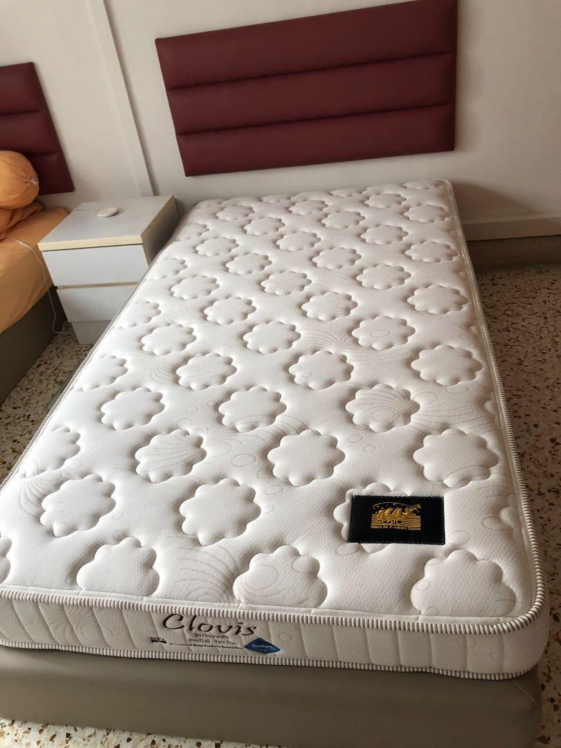 Clovis Mattress with Bed Frame, Furniture & Home Living, Furniture, Bed