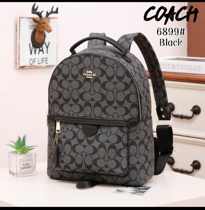 COACH Front Pocket Backpack in Black | Lyst
