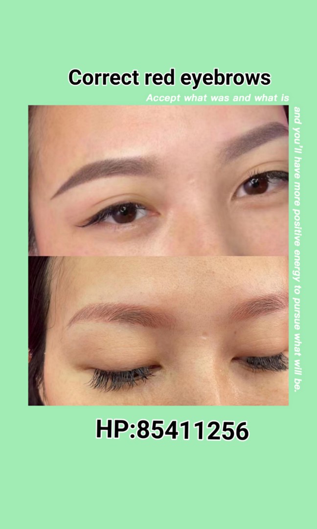 Correct red eyebrows,dark lips, Beauty & Personal Care, Face, Makeup on