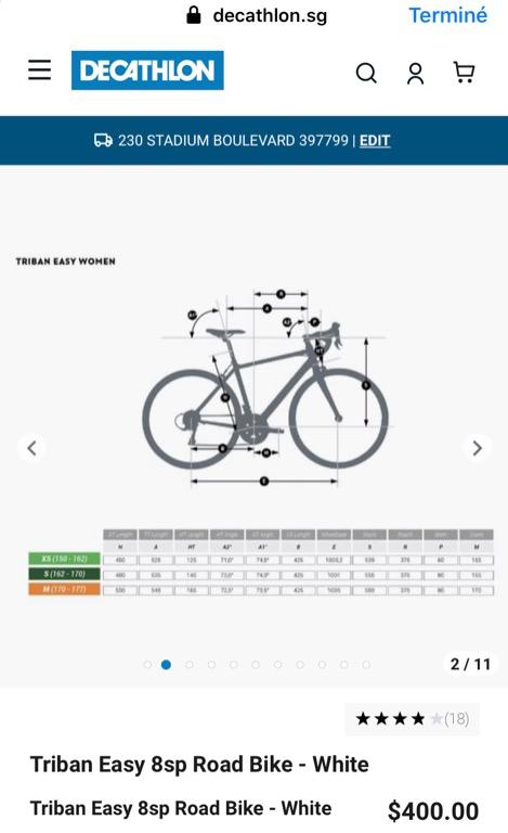 Decathlon bike discount size guide