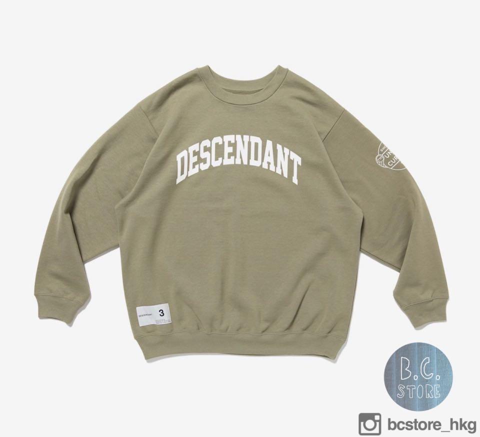 🈹SALE! DESCENDANT TEAM CREW NECK SWEATSHIRT 21AW SPOT, 男裝, 運動