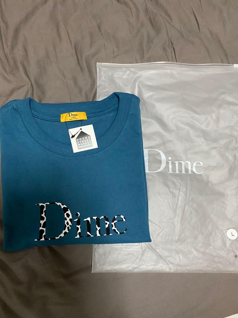 Dime Classic Heffer cow-printed logo t-shirt in Teal color , Men's