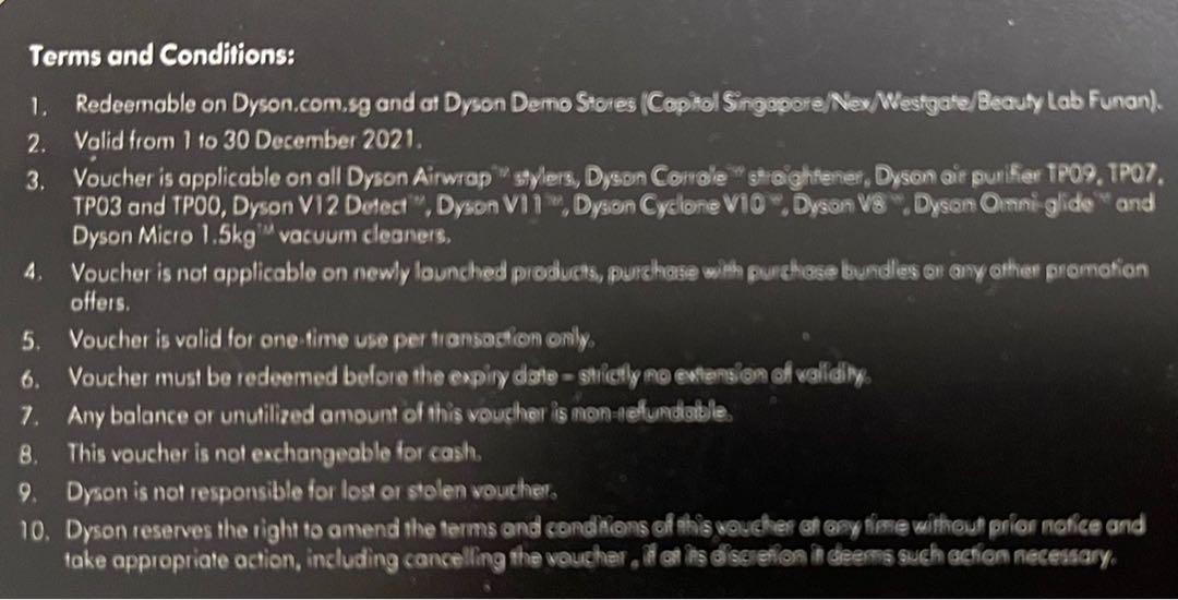 Dyson 100 dollars gift card, Food & Drinks, Gift Baskets & Hampers on