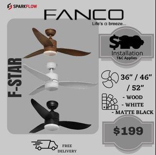 $20! FANCO F STAR DC 36/46/52 Inch Ceiling Fans
