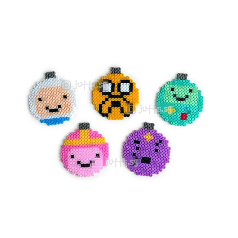 Little Dinosaurs Pixel Perler Beads Art, Can Be Fridge Magnet, Keychain,  Phone Charm and Badge 