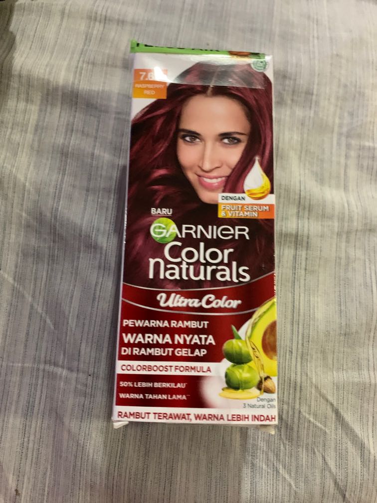 Garnier Box Hair Dye Red Color Naturals Ultra Color Rambut Raspberry Red,  Beauty & Personal Care, Hair On Carousell