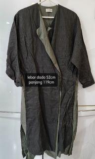 Grey/black tunic linen dress