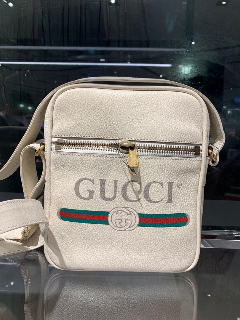 Gucci white messenger bag new arrivals