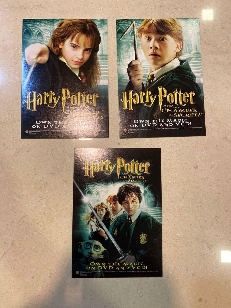 Harry Potter - Chamber of Secrets Postcard (Harry, Hermione, Ron