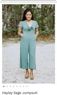Hayley sage green jumpsuit