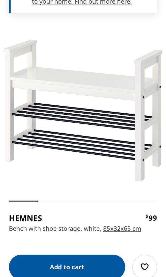 Hemnes IKEA Shoe rack Furniture Home Living Furniture Shelves Cabinets Racks on Carousell