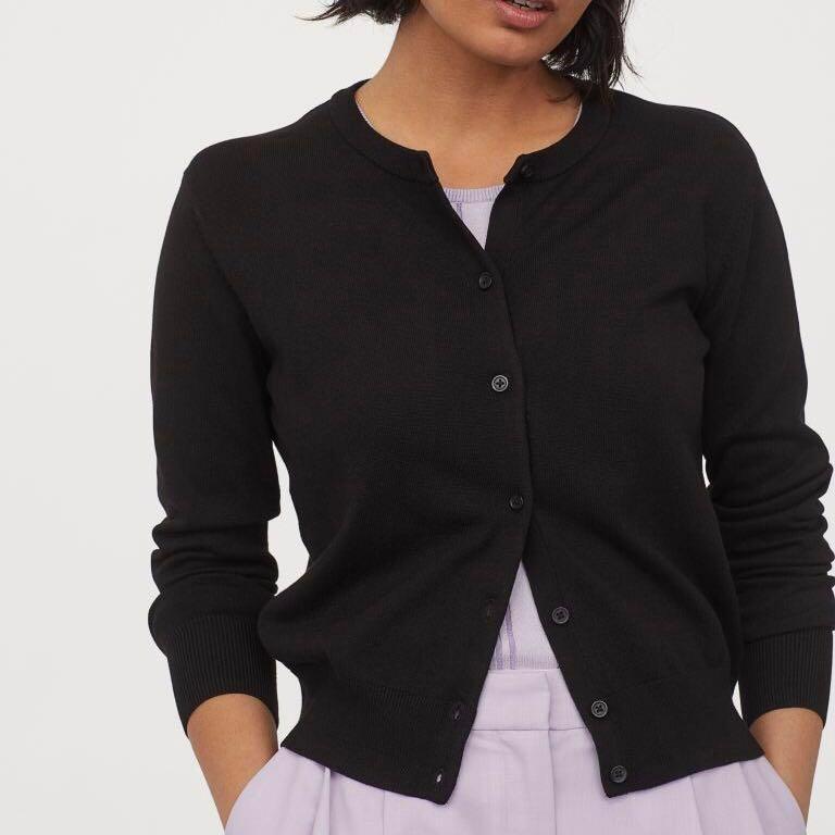 H&m cardigan black sale