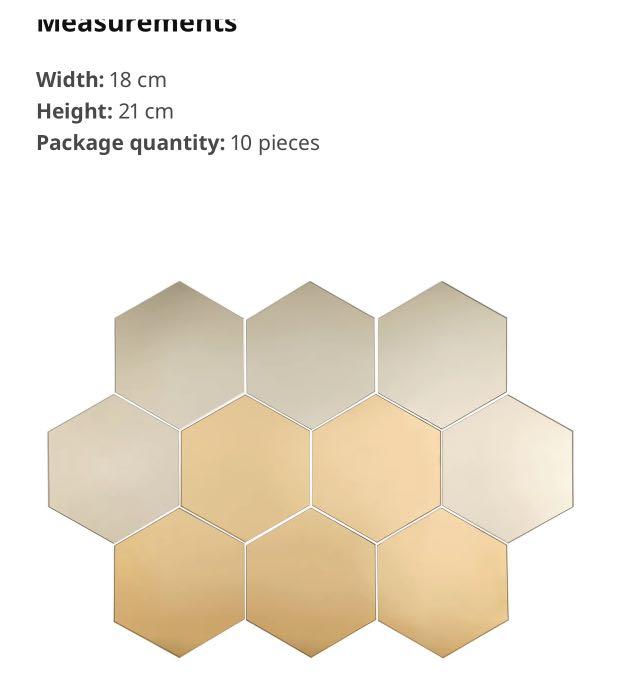 IKEA hexagon deco mirror, Furniture & Home Living, Home Decor, Mirrors