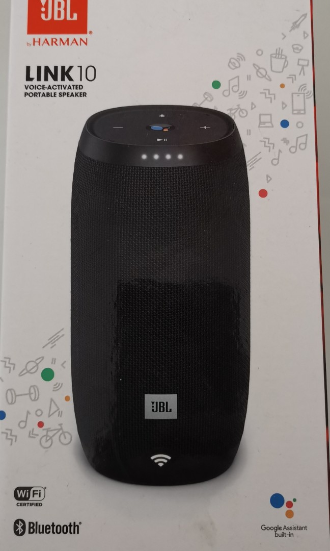 Jbl link 10 google voice activated portable speaker on sale