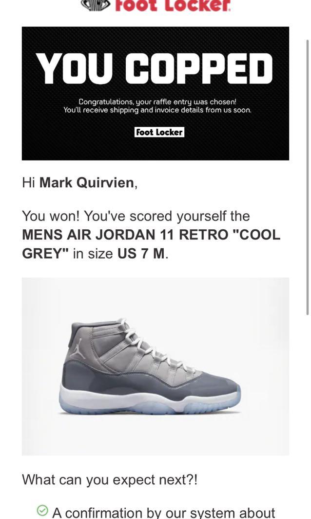 Raffle jordan 11 best sale