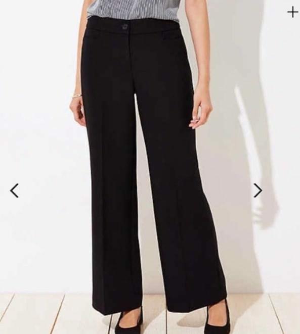 Loft curvy high waist trouser black 
