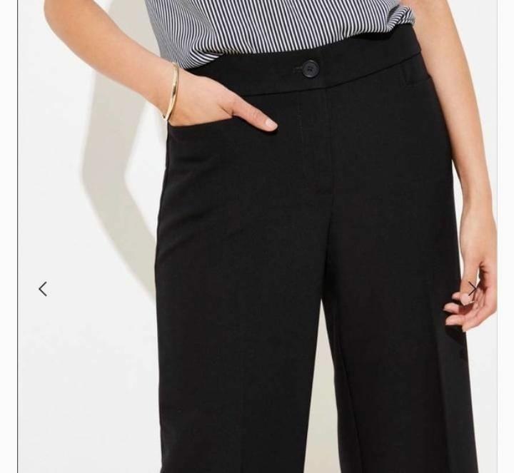 Loft curvy high waist trouser black 