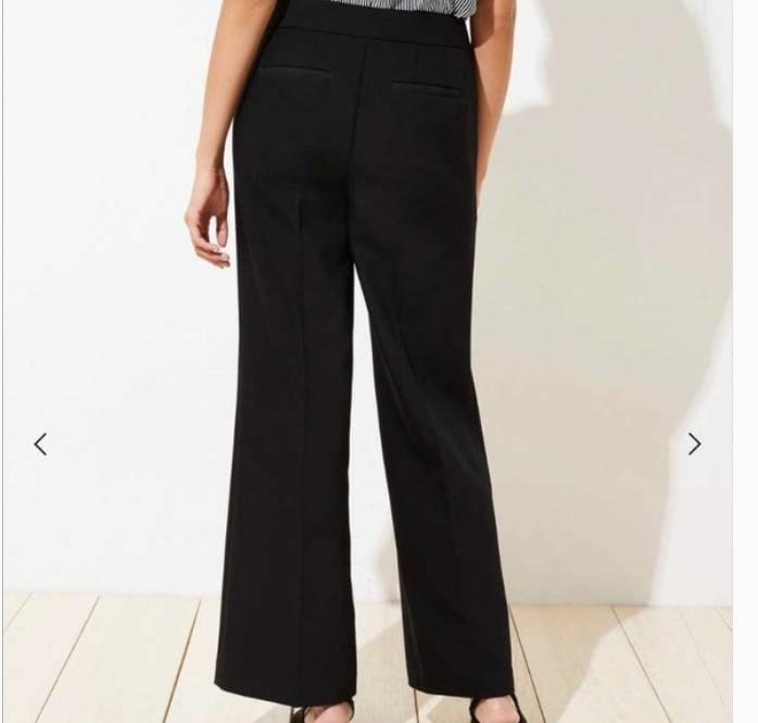 Loft curvy high waist trouser black 