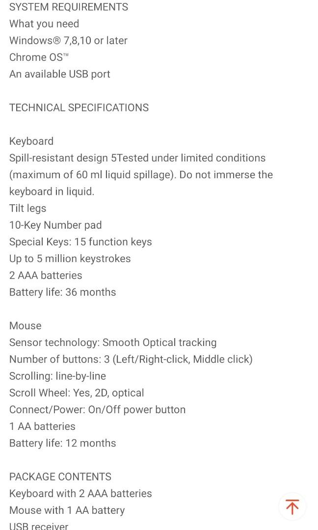 LOGITECH WIRELESS KEYBOARD AND MOUSE GREY, Computers & Tech, Parts