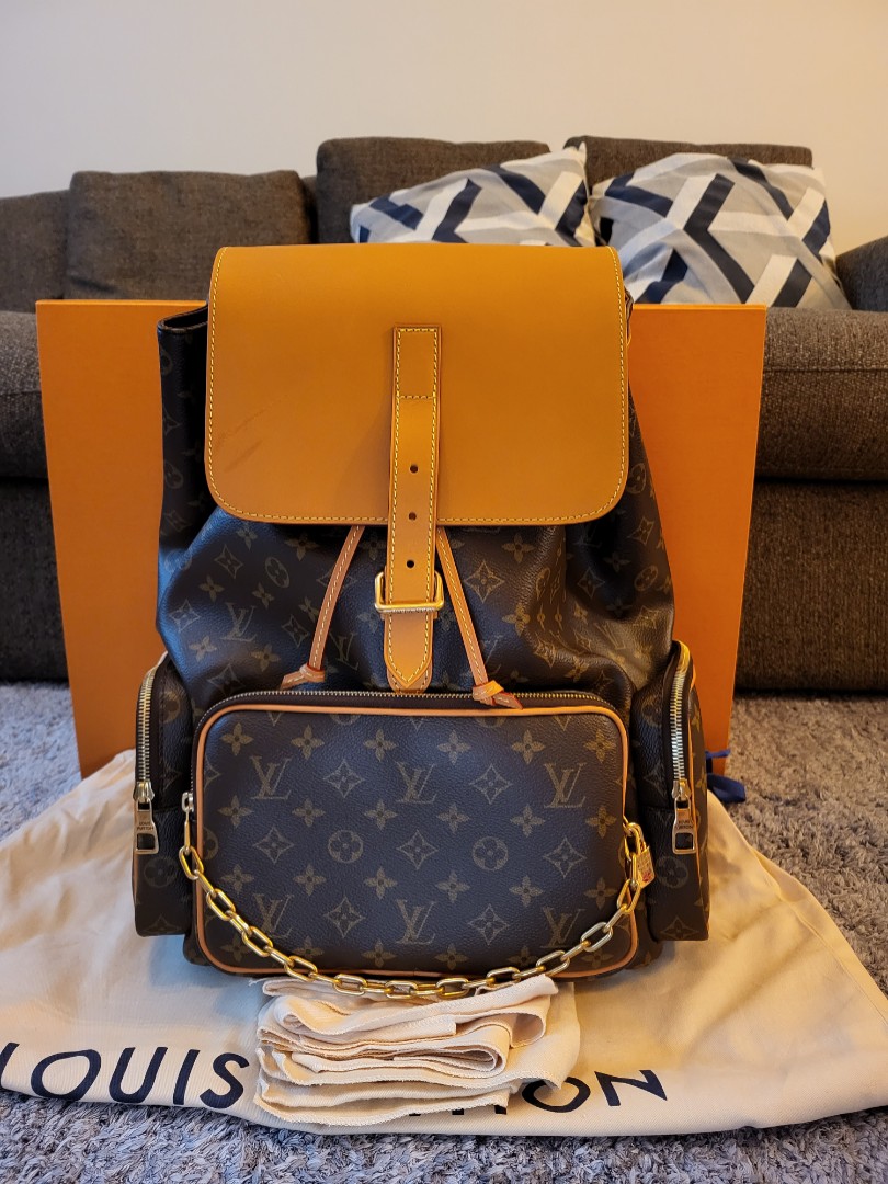 Louis Vuitton Trio Backpack Bag Virgil M44658 Chain Monogram Purse