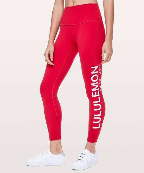 Lululemon Red Wunder Under 7/8 Sports 