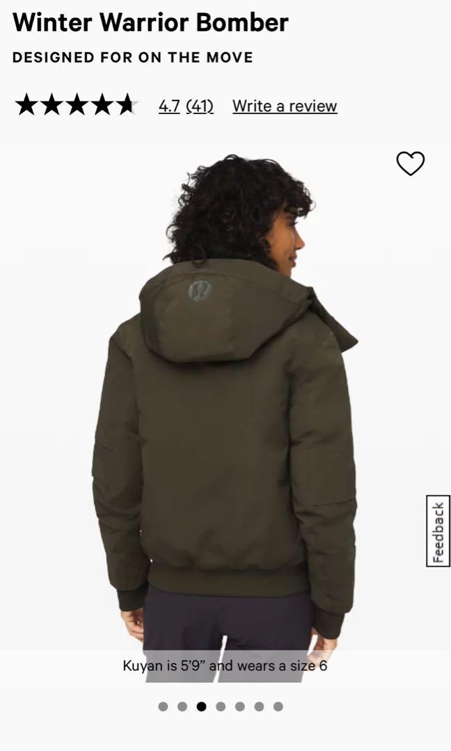 Lululemon Winter Warrior Bomber Jacket