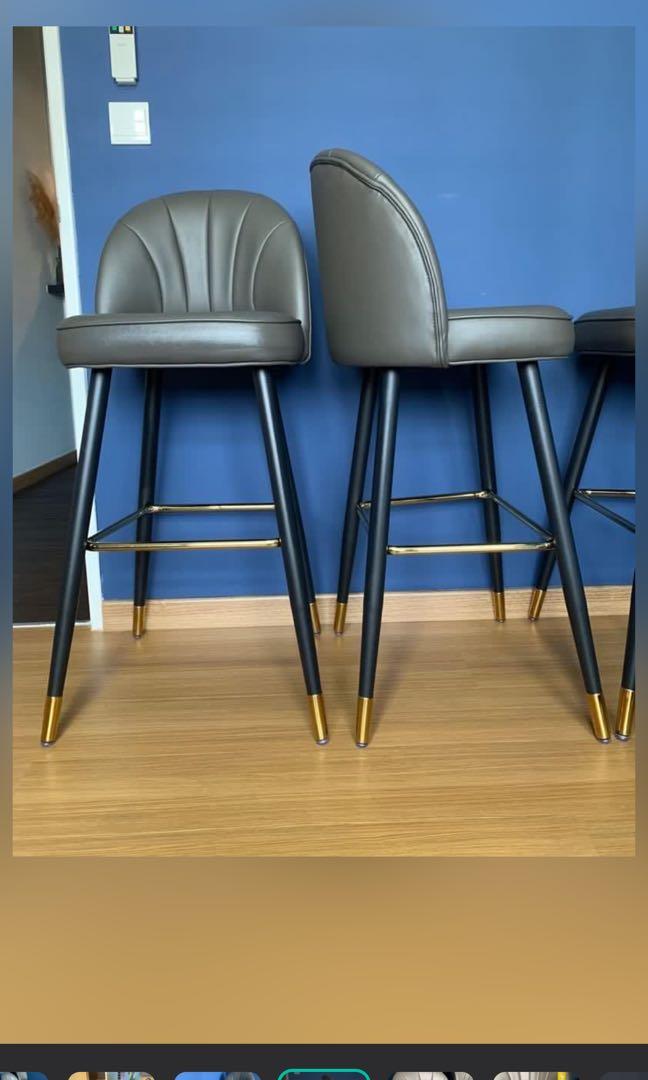 Modern Luxury Nordic High Bar Chair, Furniture & Home Living, Furniture