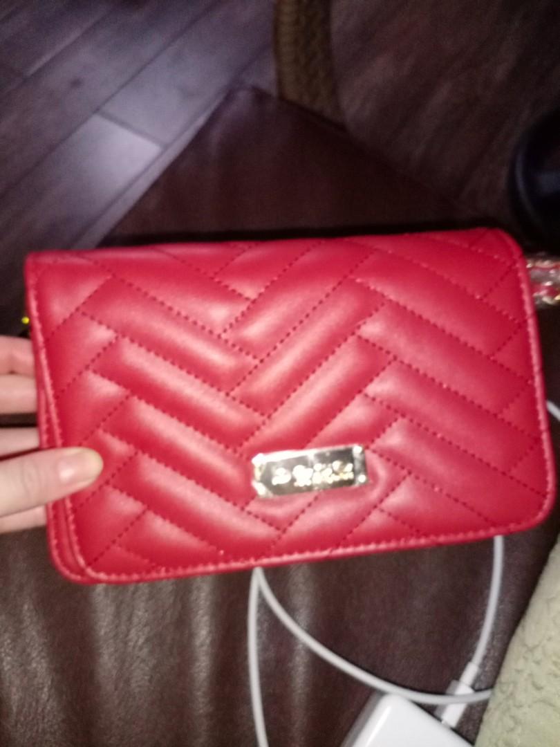 New bebe red shoulder bag