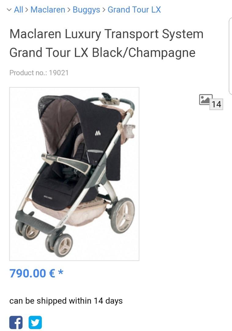 New Maclaren Grand Tour LX Luxury Stroller Babies Kids Going
