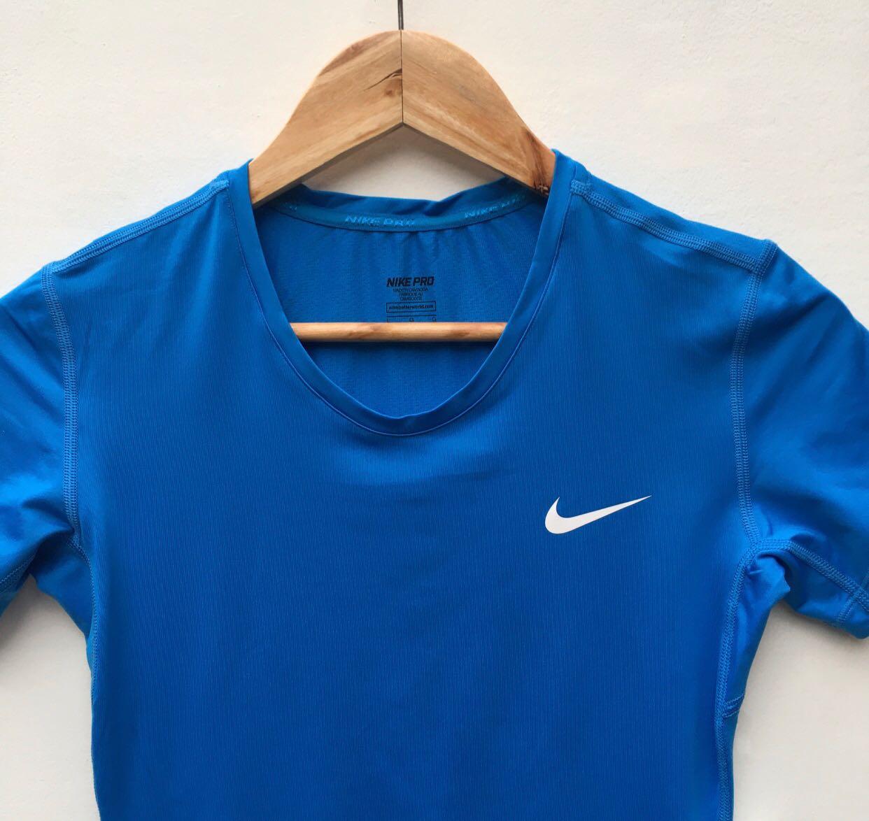 nike dri fit blue top