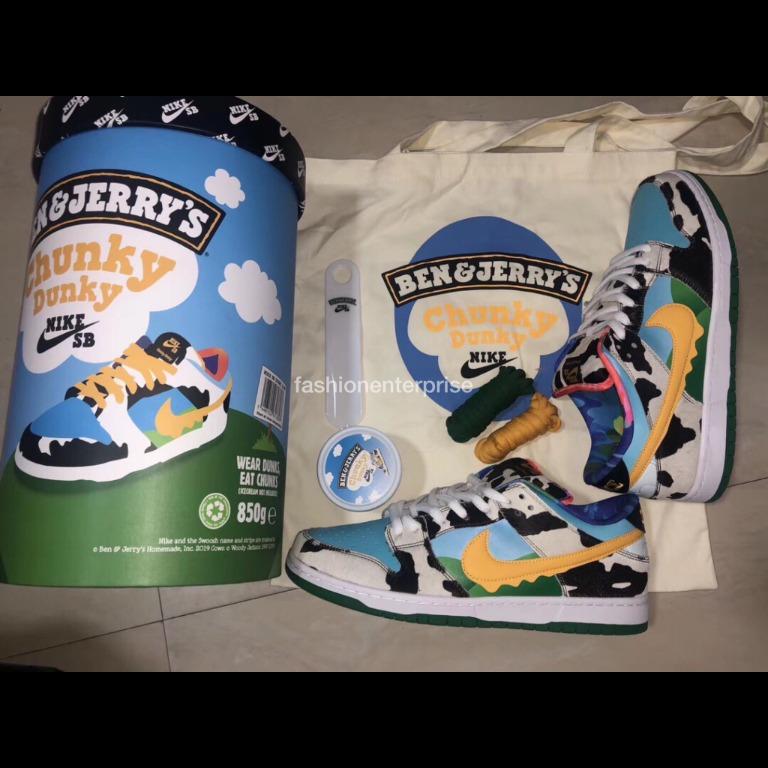 Nike SB Dunk Low Ben & Jerry's Chunky Dunky, Men's Fashion