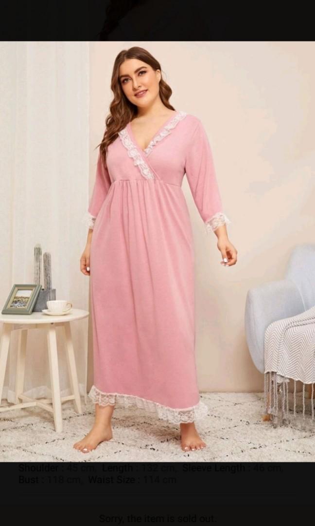 Plus Size Lace Trimmed Night Dress