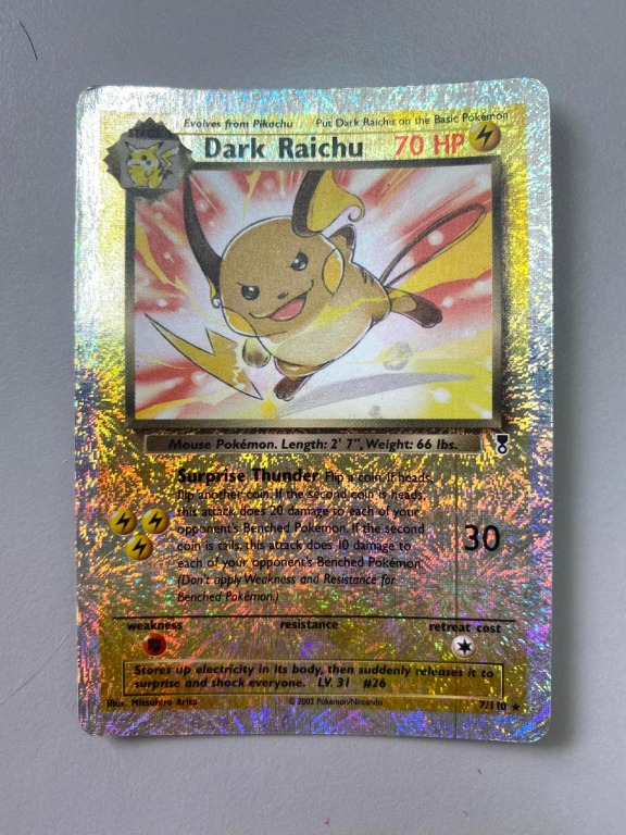pokemon card dark raichu reverse holo legendary collection, Hobbies