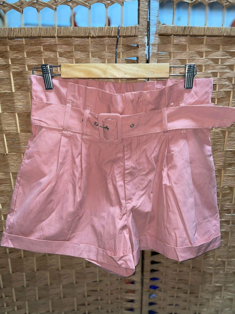 Primark Belted Paperbag Shorts, Women's 