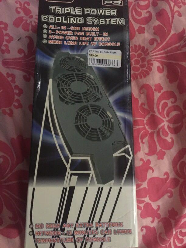 Ps3 fat fan cooling system new 3 fans, Video Gaming, Gaming Accessories